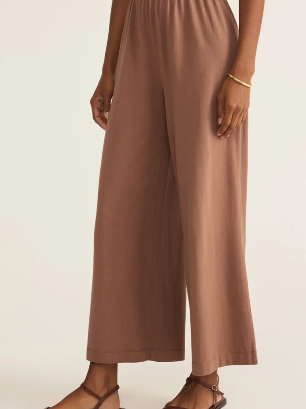 Z Supply Scout Wide Leg Pants Teakwood Brown XS